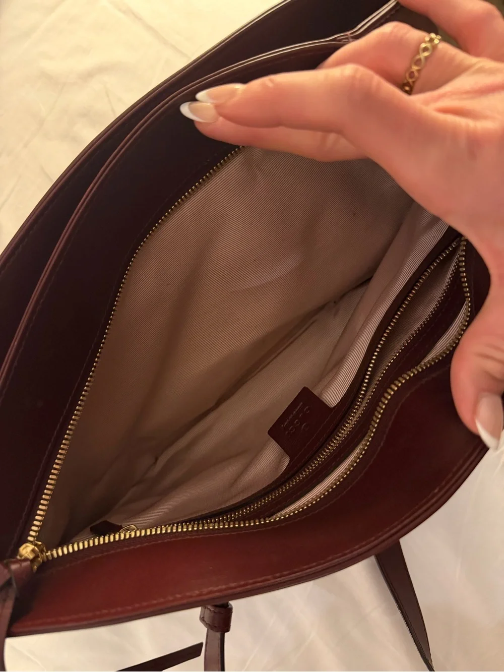 Gucci Arli leather bag in burgundy (Bordeaux) - Picture 6 of 10